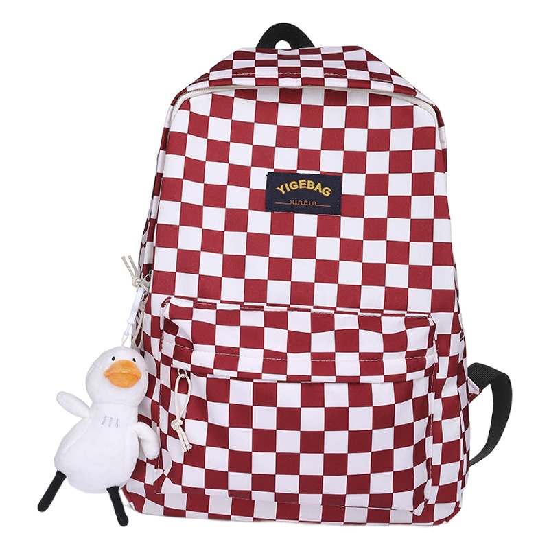Nueva Tela Escocesa estudiante mochila femenina de estilo Coreano de gran capacidad Campus Chica mochila estudiante de secundaria mochila