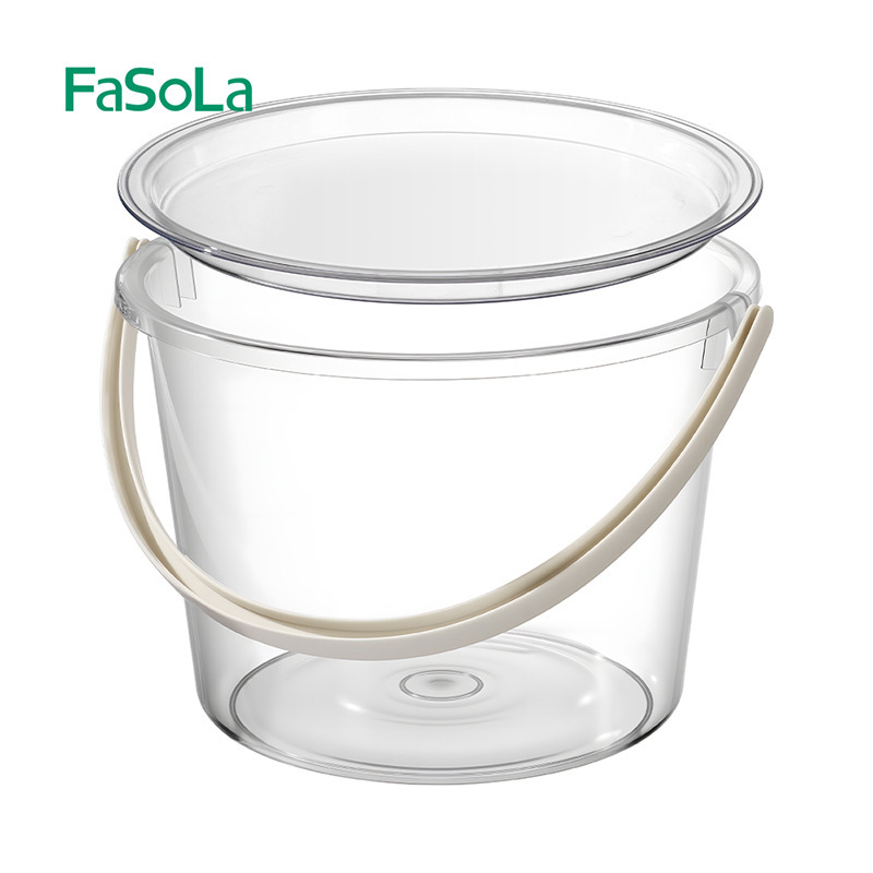 FaSoLa水桶学生宿舍用手提收纳桶带盖洗衣用塑料桶洗漱透明塑料盆|undefined