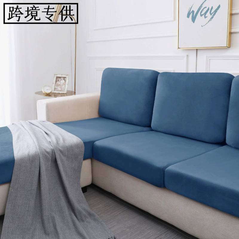 Чехол для дивана из бархата серебристой лисы, эластичный, для дома и отеля, супермягкий, натяжной, защитный чехол от пыли