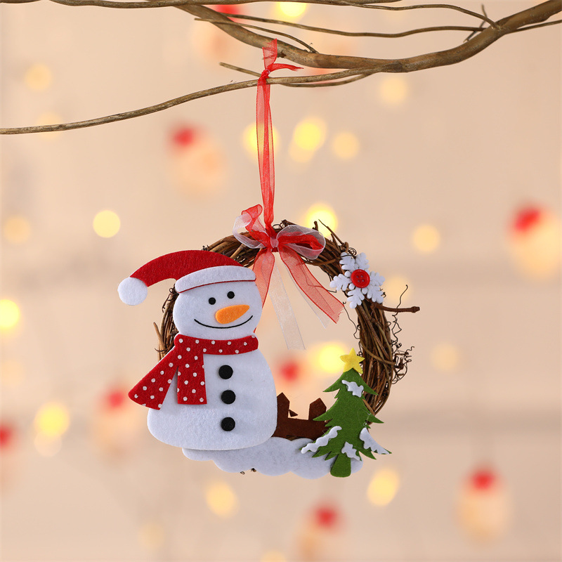 Christmas Santa Claus Snowman Cloth Party Hanging Ornaments display picture 1
