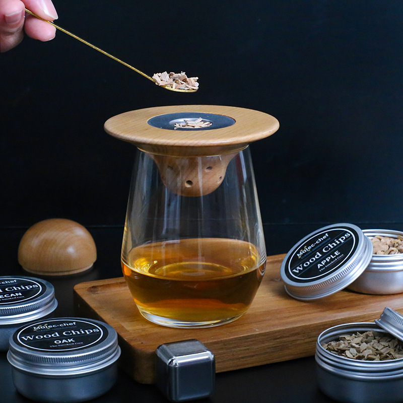 Comercio exterior Amazon Smoke Cocktail Smoke Smoke Cubierta de madera Smoke Smoke de varios sabores Smoke Smoke