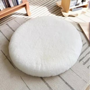 Cat Sleeping Mat Imitation Rabbit Fleece Matching Cat Nest Round Mat Autumn and Winter Warm Non-Slip Cushion Pet Supplies Cat Mat