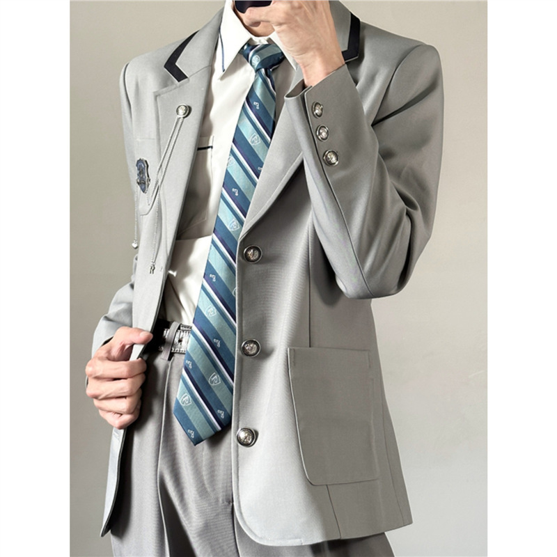 Yuppie Korean Preppy Style Dk Uniform Suit Jacket for Boys and Girls, High-End Adult Dress Jk Suit Trend
