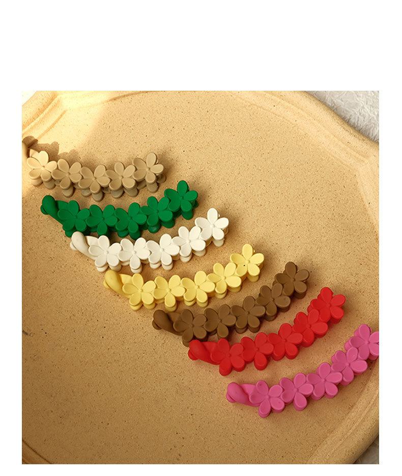 15g Weight Hair Clip Hair Accessories Type 1 Piece Quantity Holiday, Travel, Daily Occasion Plastic, Resin Material Women's Simple Style Flower Plastic Resin Spray Paint Hair Clip