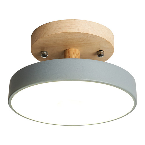 Nordic entrance hall ceiling lamp balcony lamp wood round cloakroom study corridor lamp bathroom lighting