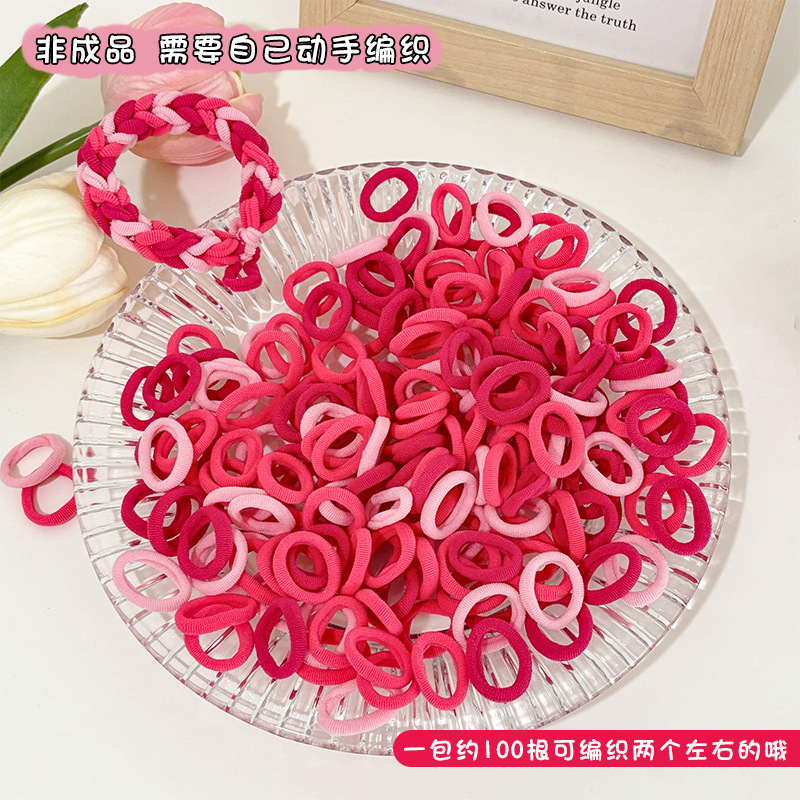 Caricatura encantadora anillo de pelo pulgar no daña el cabello de los niños correa de correa pequeña cuerda de cabello para niñas cuerda de cabello