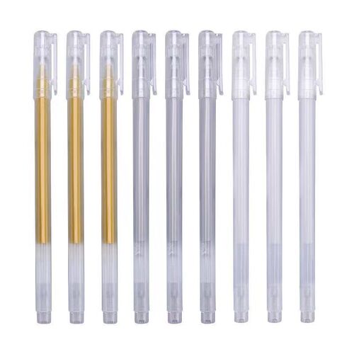 High gloss gold and silver white painting pen DIY graffiti pen color hook pen black card white line stroke paint pen