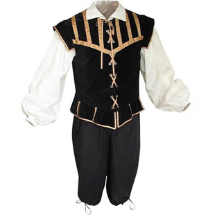 Medieval Halloween Costume King Game of Thrones Pirate Renaissance Festival Costume Men's Suit