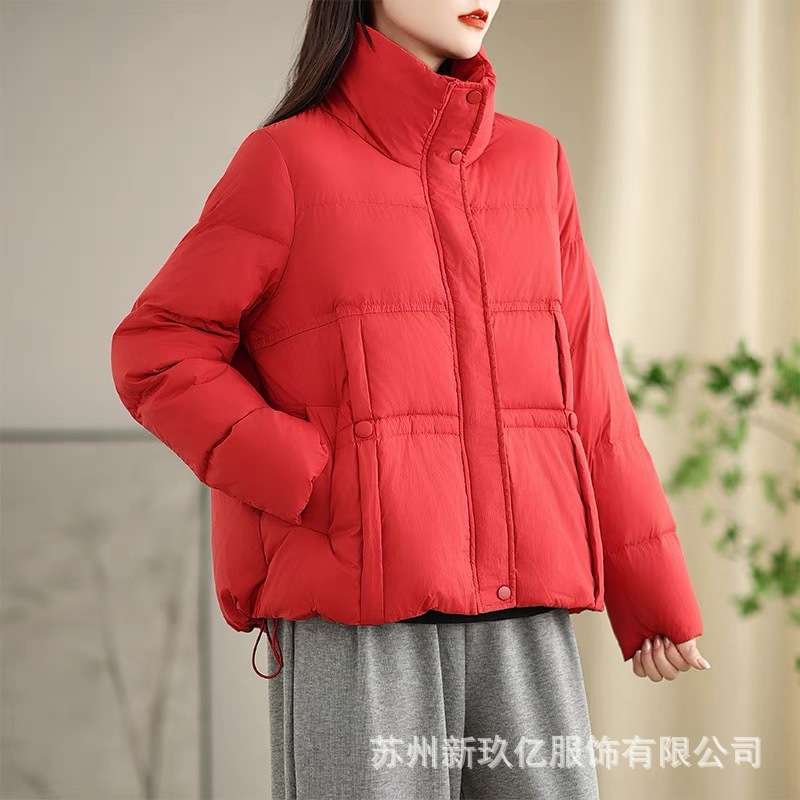 Winter fashionable keep warm solid color down jacket