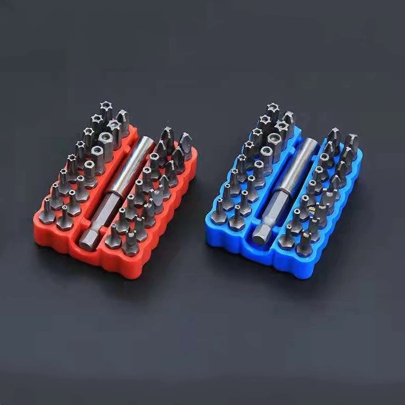 33件实心空心批头套装电动拧螺丝内六角批头充电钻异形起子头改锥