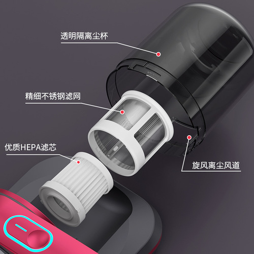Household Bed Bug Vacuum with High Suction UVC Sterilization, Cordless Vacuum Cleaner, Dust Remover, Sofa Bed Bug Cleaning Device