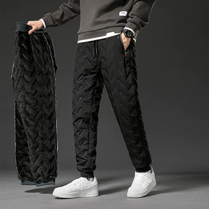 Мужские ветрозащитные зимние штаны, удерживающие тепло джинсы с начесом, оверсайз, большой размер, подходят для носки на улице, для среднего возраста