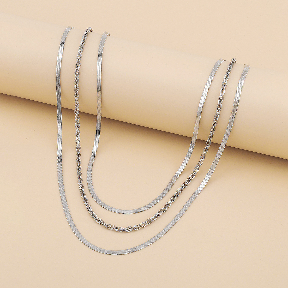 Alloy Material Fashion Geometric Alloy Wholesale Layered Necklaces