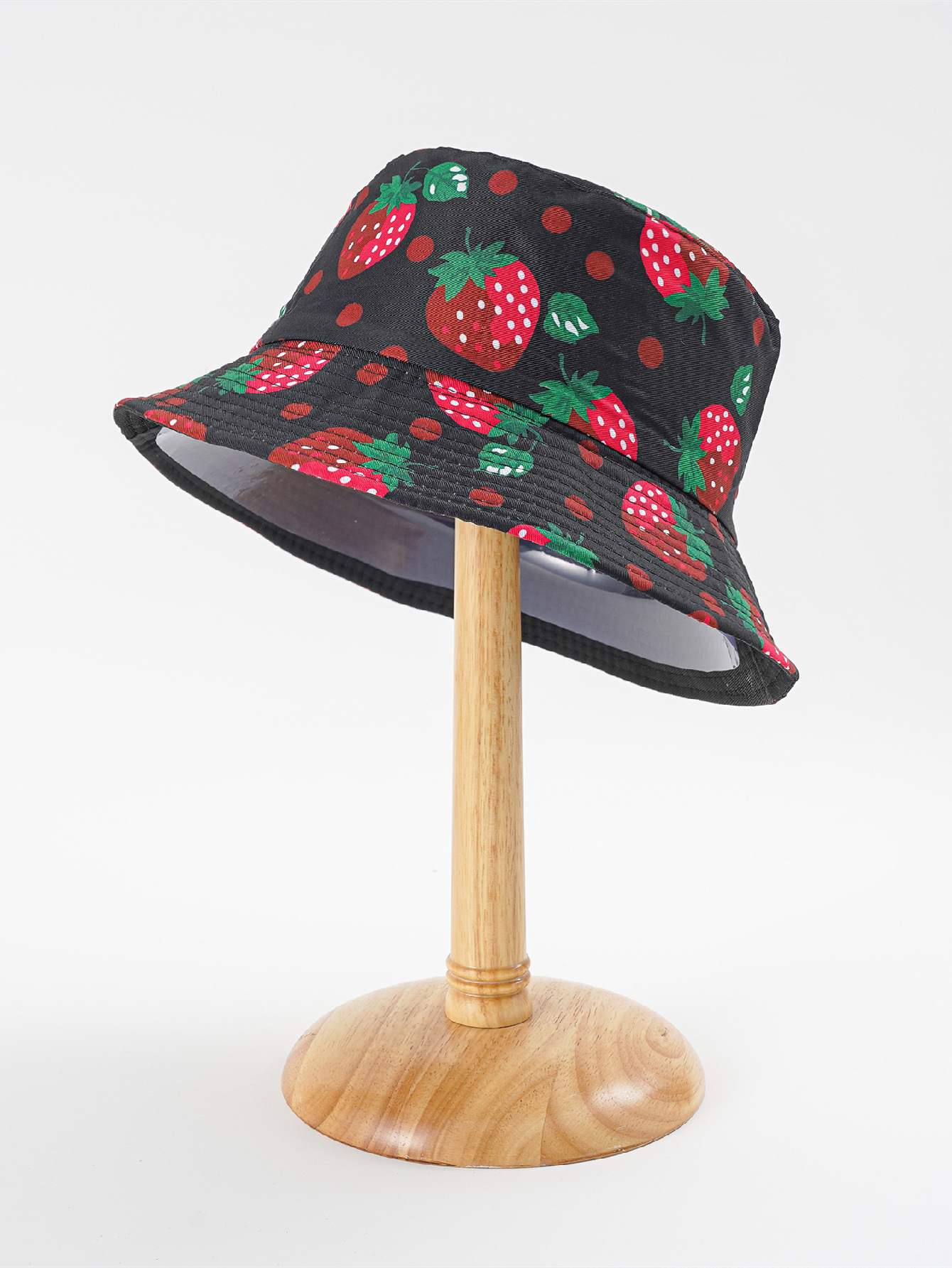 Creativo nuevo patrón de fruta sombrero de pescador europeo y americano hombres y mujeres de ocio al aire libre protección solar sombrero de doble cara