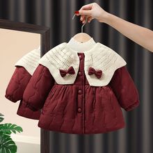 女童棉服加绒冬装新款洋气儿童棉衣加厚棉衣外套冬季宝宝棉袄
