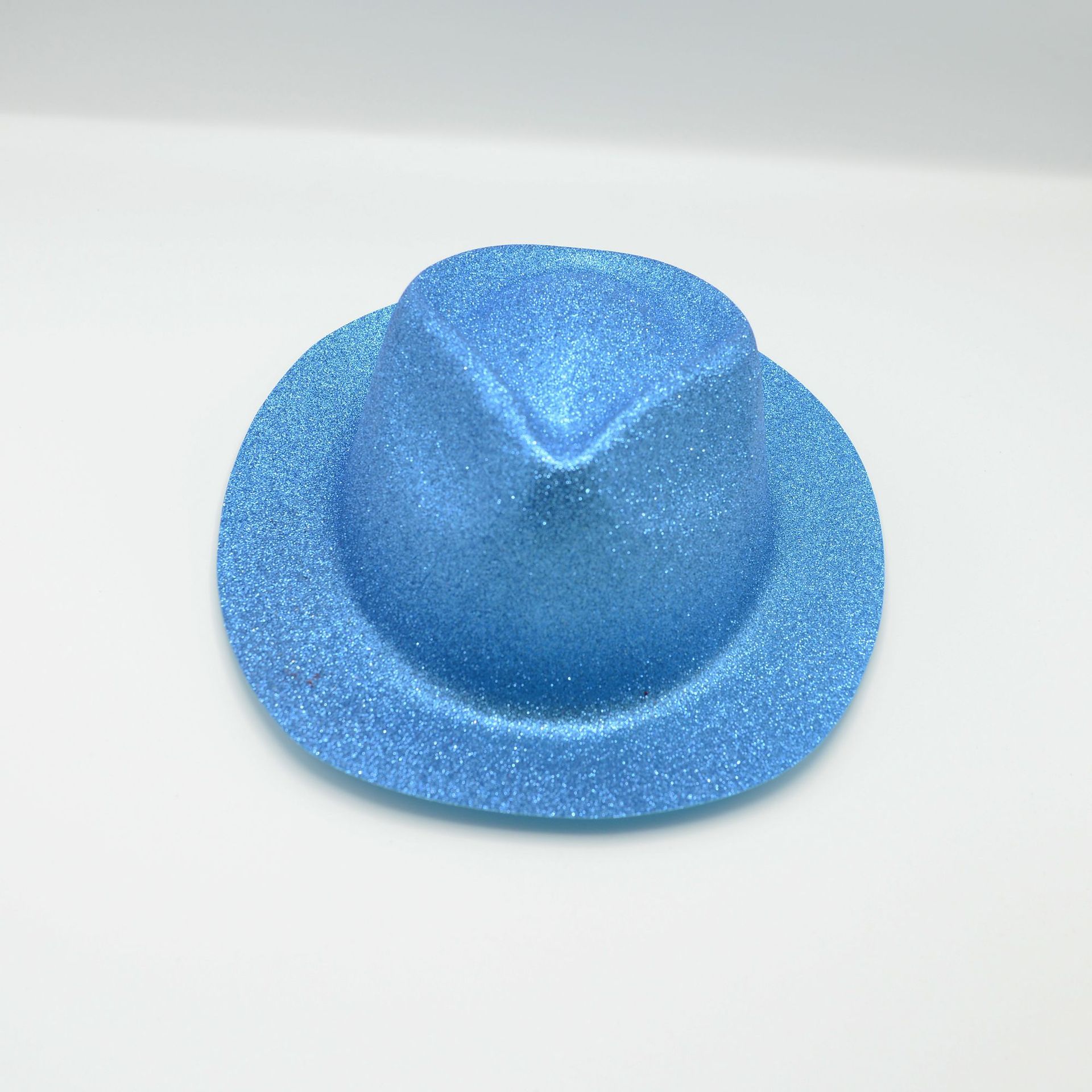 Ventas transfronterizas de festivales de vestir sombreros de espectáculo de props de fiesta sombreros de baile de PVC polvo de oro pequeño vaquero gran gorro