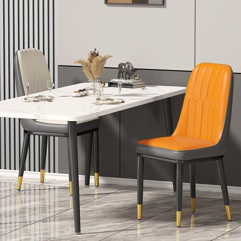 Sillas de comedor nórdicas sillas de mesa de comedor de lujo ligero sillas de restaurante de hotel taburetes de hierro forjado sillas de mahjong con respaldo