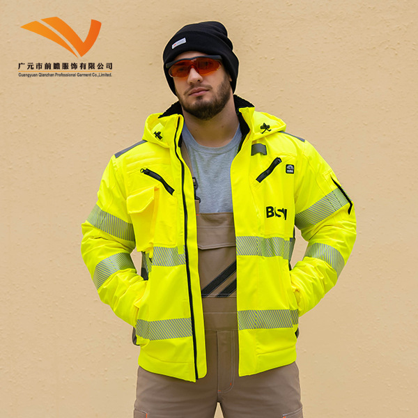 [Customized Model] High-Brightness Fluorescent Safety Jacket Fire and Sanitation Staff Work Clothes Source Manufacturer Export Order