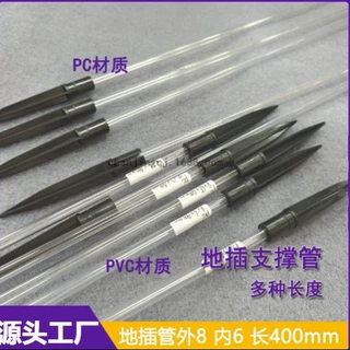 户外夜景LED灯布置场景ABS地插配透明管仿真效果绝佳