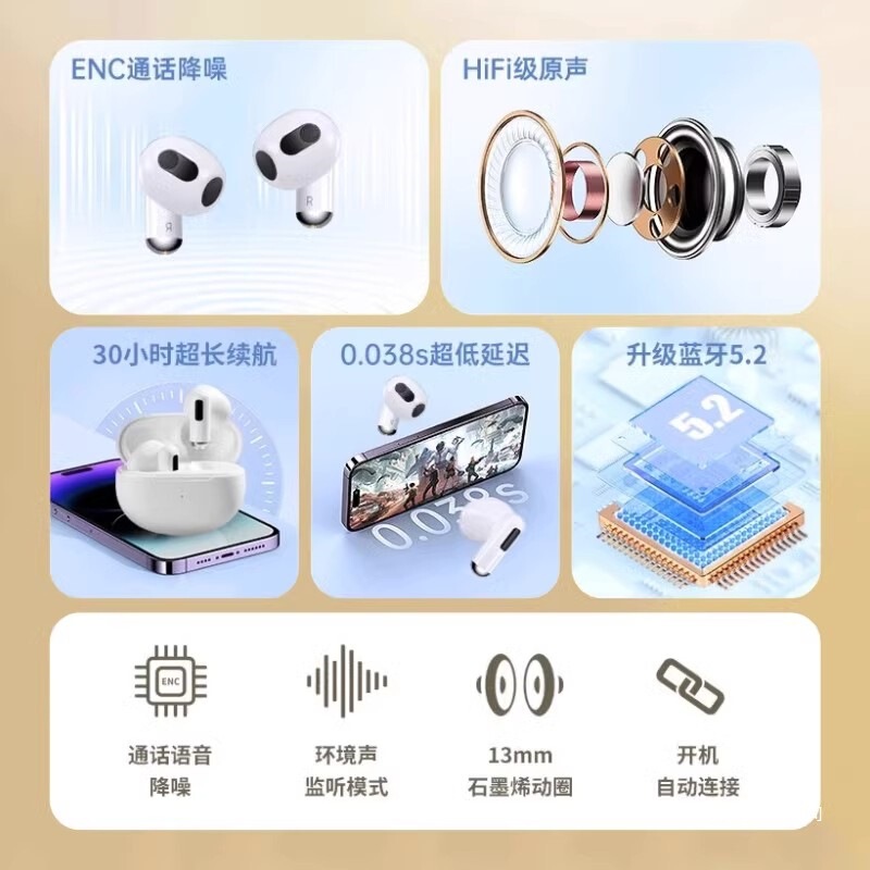 新款原装正品适用苹果iphone14/13promax/12/11专用无线蓝牙耳机x|undefined