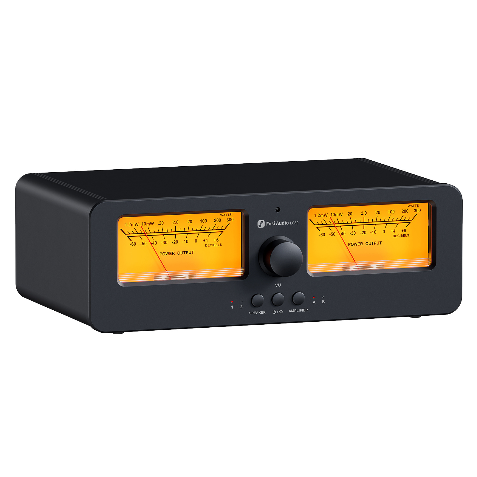 FosiAudio弗西音频LC30功放音箱选择切换器音频分配器2进2出VU表