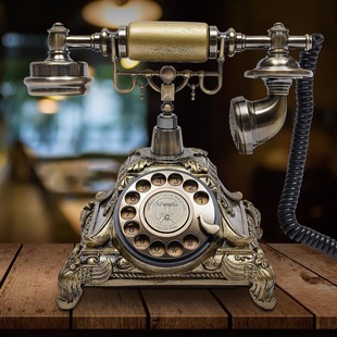Message Turntable Retro Telephone Antique European-Style Turntable Telephone Display Dial Telephone Landline Cross-Border Outer