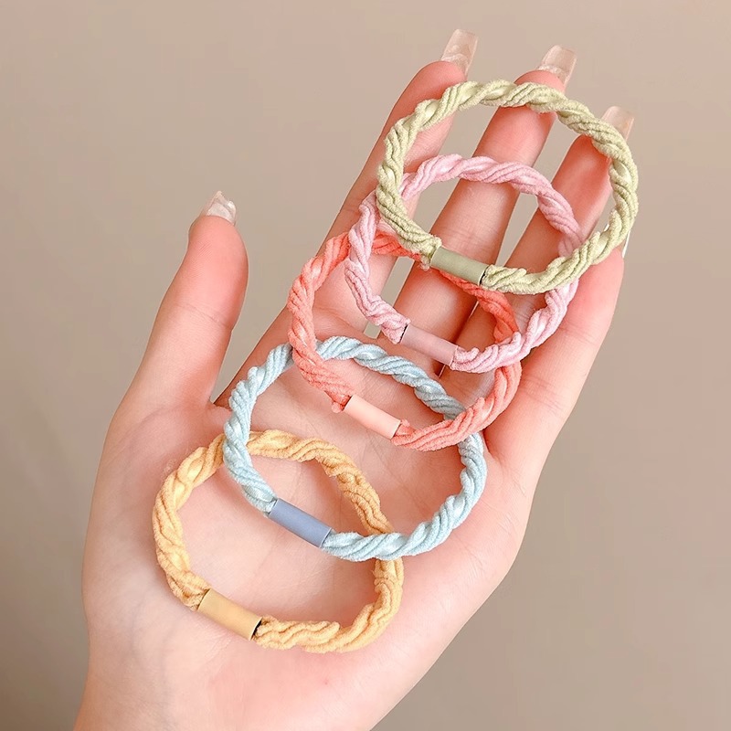 Cuerdas de cabello de alta elasticidad sin costura, anillo de cabello de cola de caballo, cuerdas de cabello de correa femenina, cuerdas de cabello de bola simple, cubierta de cuero cabelludo