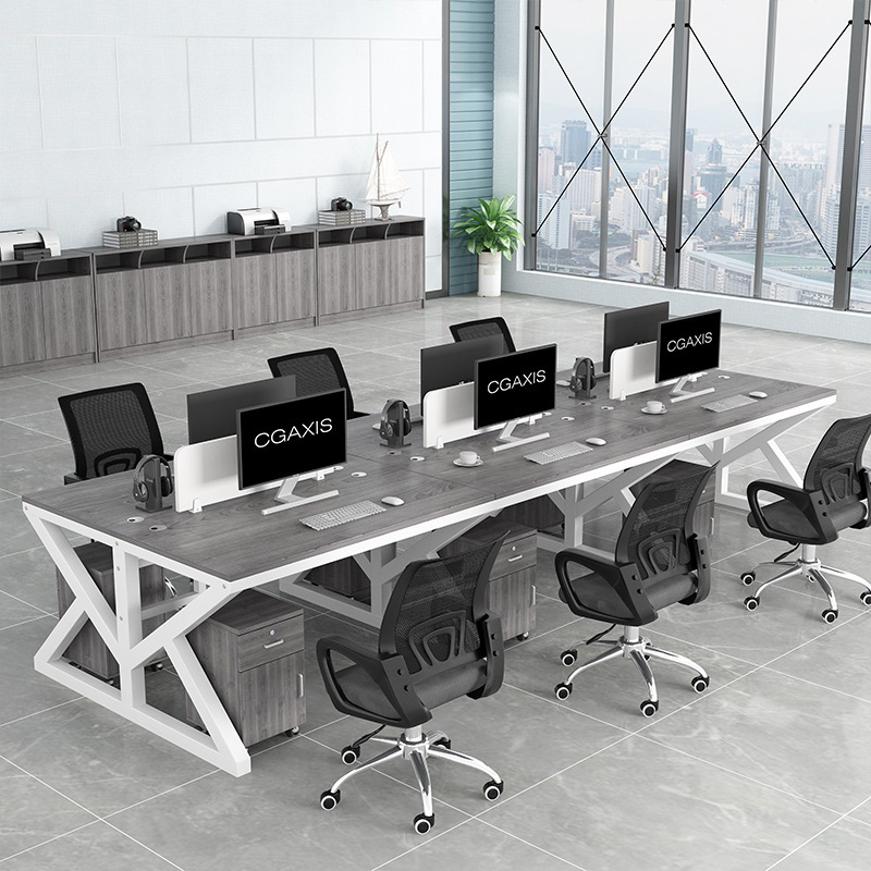 Office desk four-seat simple modern staff computer desk staff card office desk and chair combination furniture manufacturer