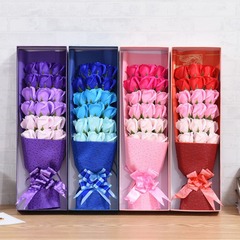 跨境18朵肥皂香皂花玫瑰花禮盒創意公司活動生日禮品母親節禮物