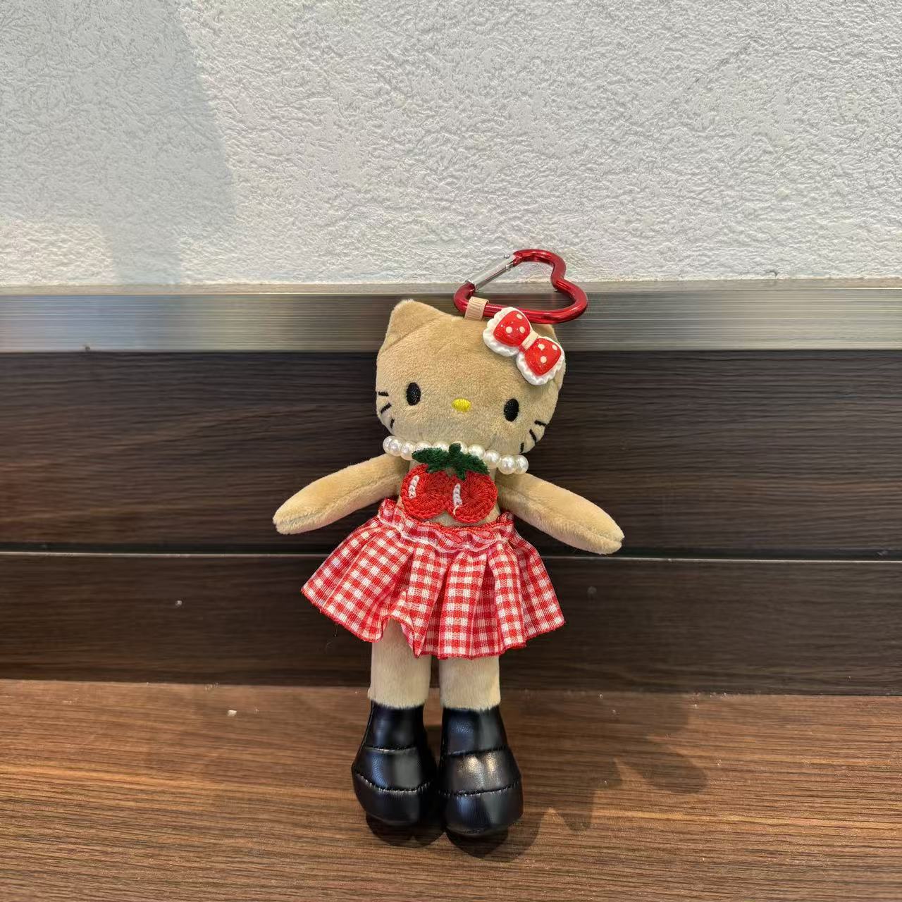 新品可爱いロングレギンスキティぬいぐるみスカートきせかえ人形ドレスins风人形饰りリュックサックキーホルダー