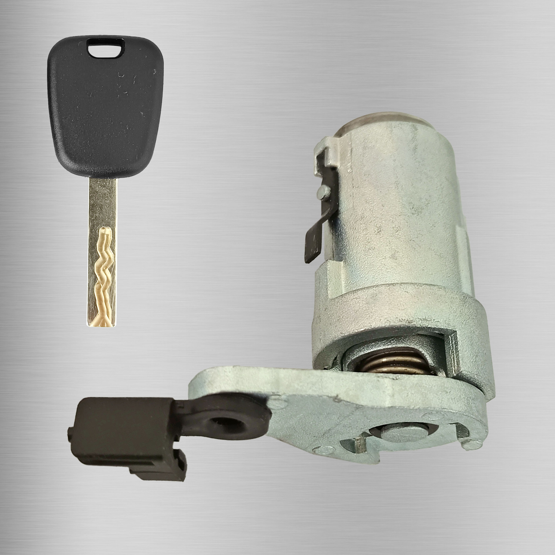 Aplicable logotipo nuevo 307 cilindro de cerradura automotriz cilindro de cerradura de puerta izquierda llave con ranura lateral 1 llave accesorios de automóviles