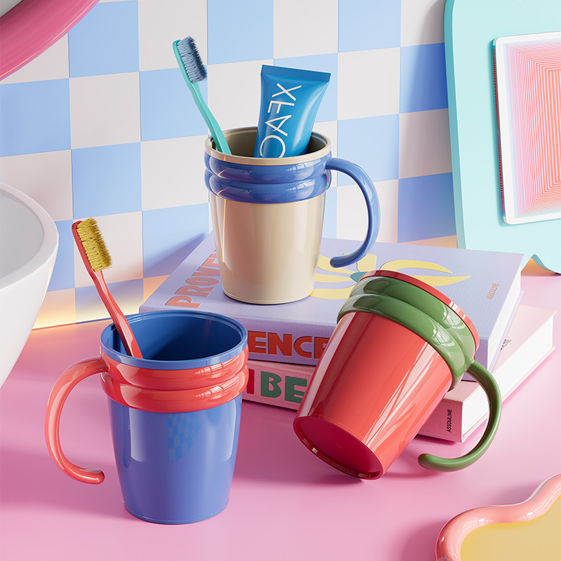 Taza de enjuague de alto valor facial para parejas domésticas, niños viajan, taza de enjuague portátil, taza de cepillo de dientes, taza de cepillo de dientes para dormitorios de estudiantes