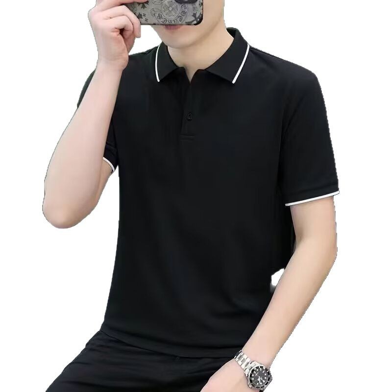 Camisas de ropa de manga corta con solapa, camisetas de moda de verano para hombres, camisetas coreanas, tendencia delgada, 2025 nuevo estilo universal