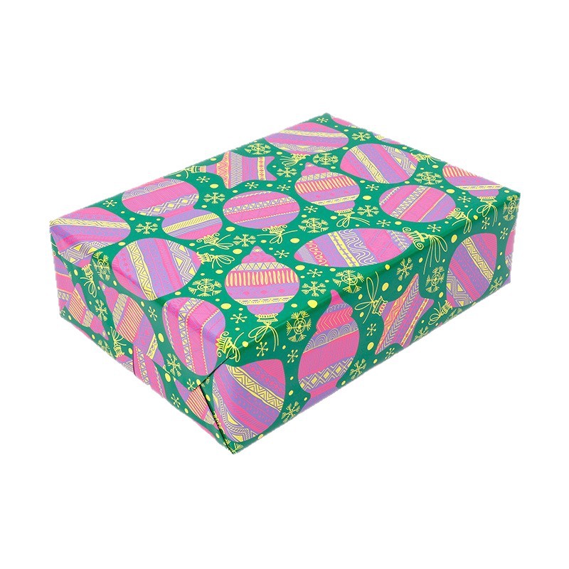 Transfronterizo para gran tamaño de papel de embalaje de regalos de Navidad fluorescente dibujos animados lindos papel de embalaje de regalos de arco