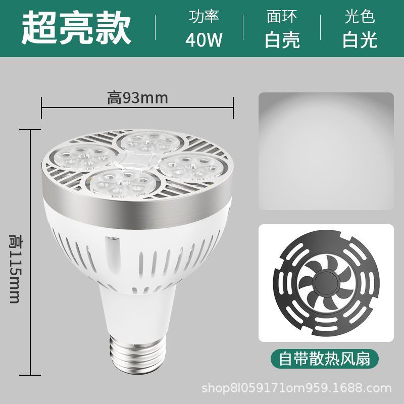 lámpara de foco LED, lámpara de pista, lámpara de pista, tienda de ropa comercial, par30 luz de fondo, guía de riel e27 conector
