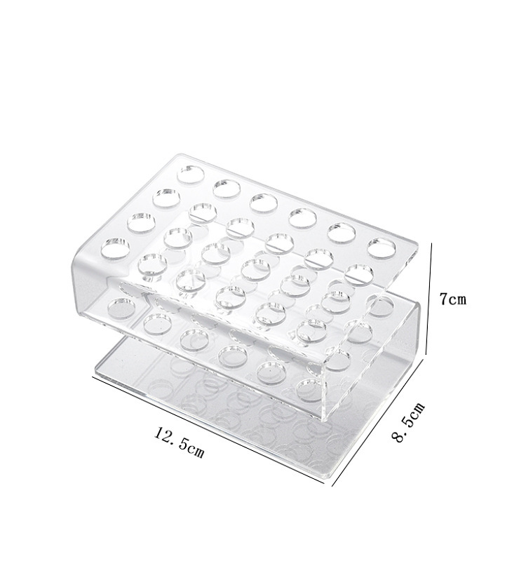 투명한 Z자형 소형 24홀 펜홀더(구멍직경 12mm)