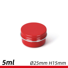 5ml colored round small aluminum can, 25*15mm polygonal aluminum box for psyllium ointment, wholesale aluminum box