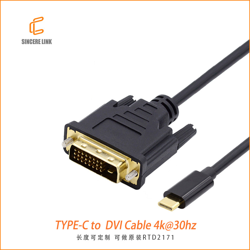 Source type-c to dvi 1.8 m HD 4K adapter video converter USB3.1 to dvi