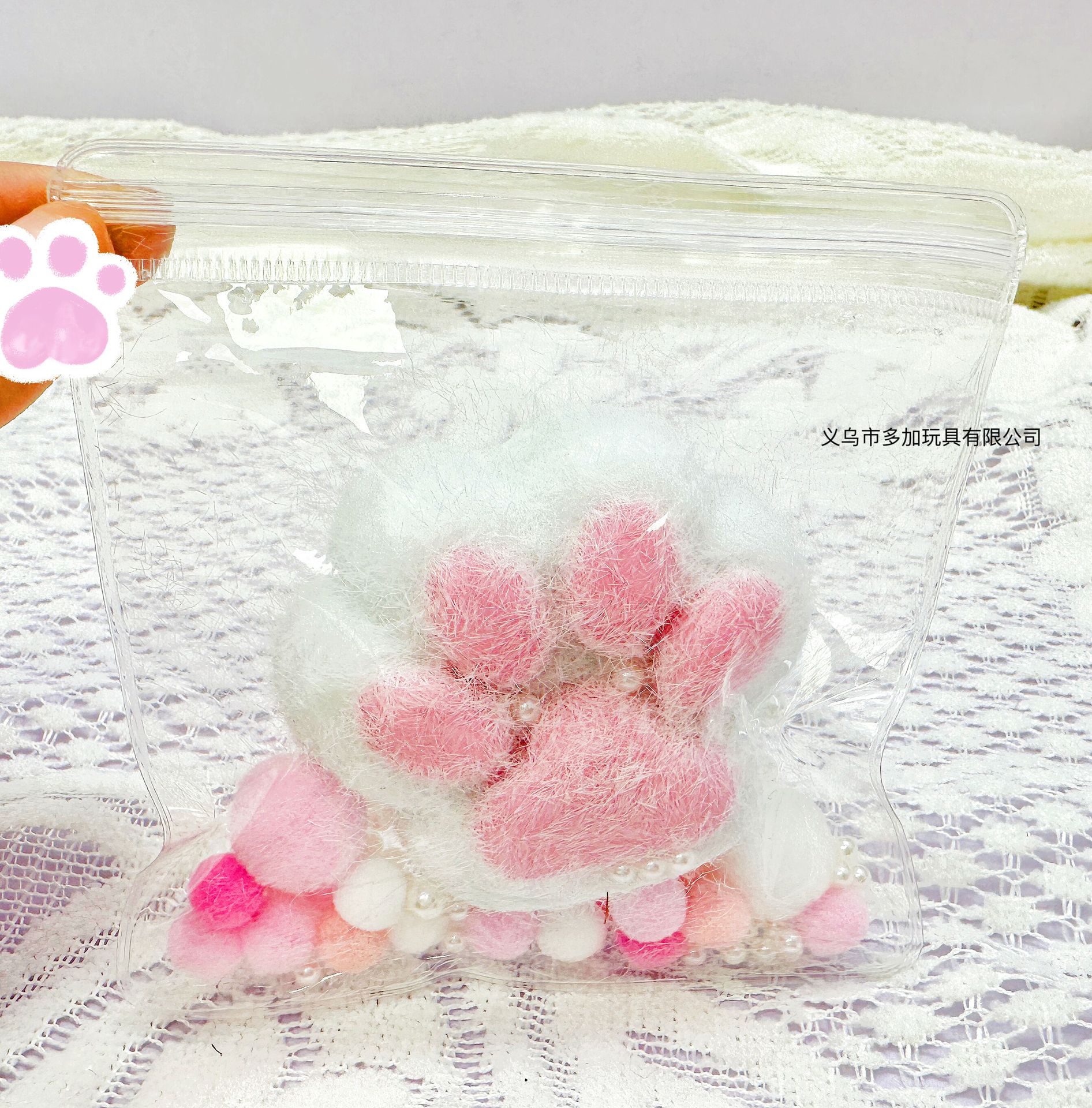 B diseño de la cornete de la garra de gato pellizco le jalea cera pellizco jalea pegamento pellizco le Pequeño Libro Rojo TikTok ciego bolsa pellizco