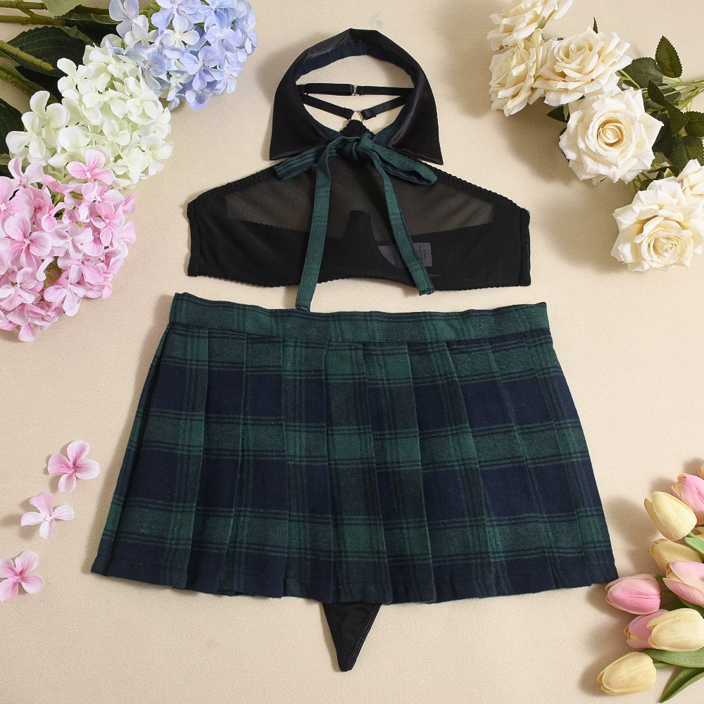 Сексуальная pleated юбка, белье, комплект, косплей