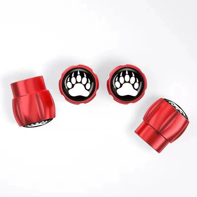 Valve Cap Decorative Protective Cover – Other Automotive Exterior Supplies - red-metal-a-set-of-4-white-bear-claws