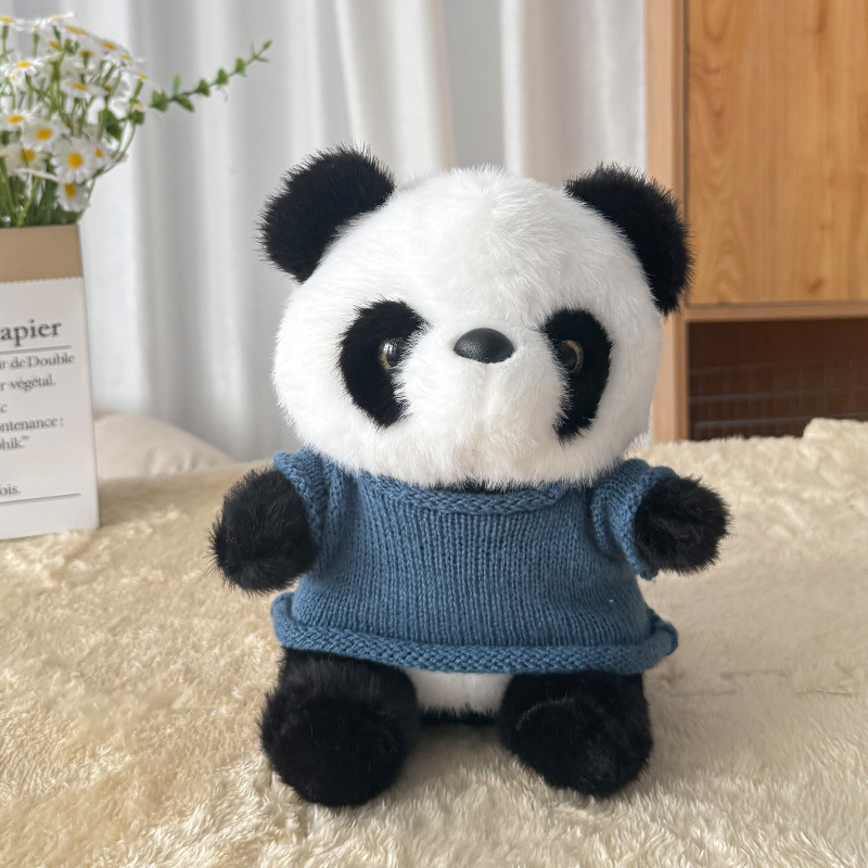 Muñeca panda muñeca muñeca de peluche muñeca de ropa muñeca Sichuan regalo de cumpleaños impresa logotipo