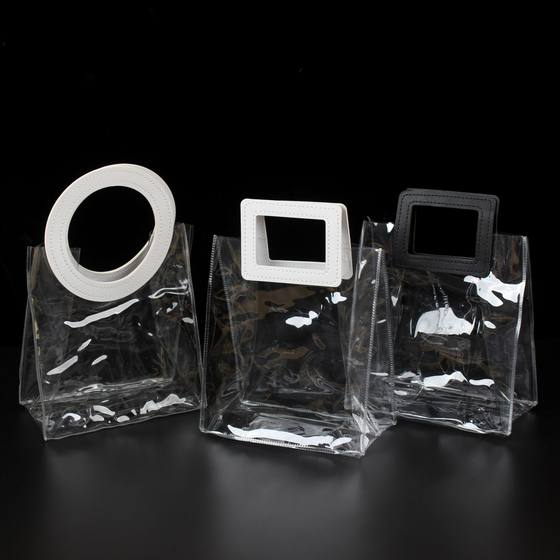 Spot Transparent Pvc Handbag Ins Holiday Gift Bag Wedding Candy Gift Bag Flat Bag Packaging Bag
