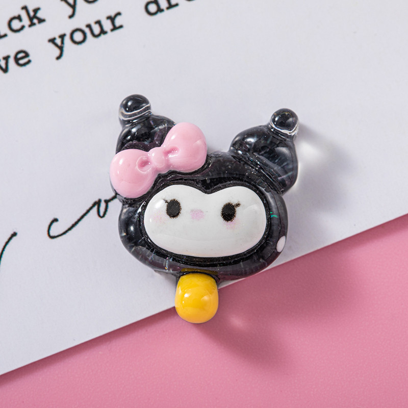 Nuevo hielo transparente sanrio resina de dibujos animados accesorios coolomi muñeca DIY crema goma teléfono caso cuerda pelo material