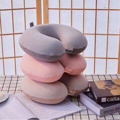 低反発ネックピロー U字型枕 首頸椎枕 飛行機 トレインネックピロー オフィス昼寝枕