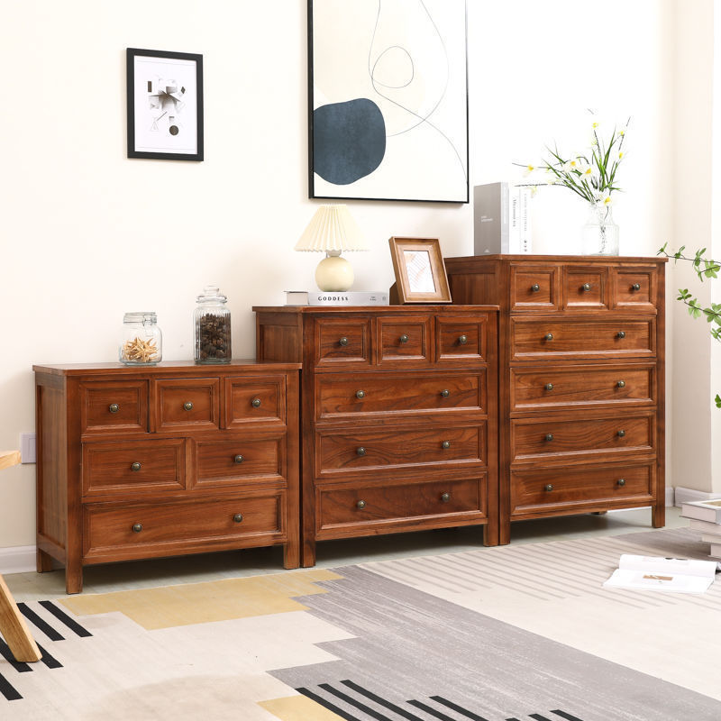 armario de madera maciza armario de almacenamiento dormitorio casero armario de almacenamiento multicapa sala de estar contra la pared armario de cinco armarios modernos simple cajón