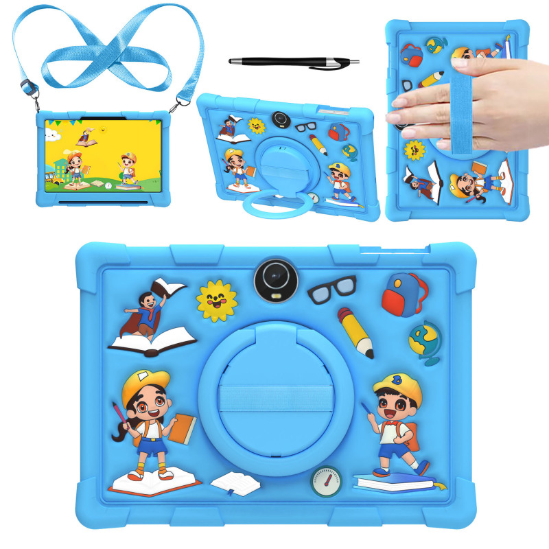 Suitable for Oppopadse Tablet Silicone Case Opd2417 Cartoon Kidsren's Anti-Fall 11inch Rotating Stand iPad Suitable for Oppopadse Tablet Silicone Case Opd2417 Cartoon Kidsren's Anti-Fall 11inch Rotating Stand iPad