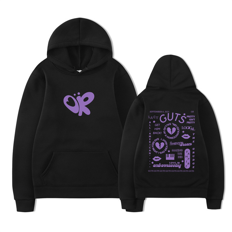 Amazon Guts Olivia Rodrigo Olivia Rodrigo Hooded Sweatshirt Autumn/Winter Style Amazon Guts Olivia Rodrigo Olivia Rodrigo Hooded Sweatshirt Autumn/Winter Style