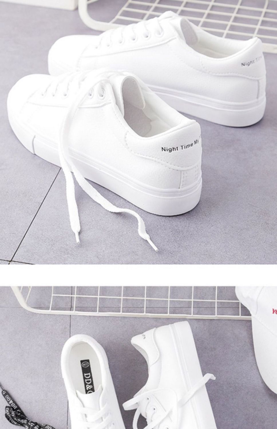 Baskets blanches pour femmes 2025, nouvelles chaussures plates d'été assorties à une robe, en cuir souple, décontractées et polyvalentes._voghion.com