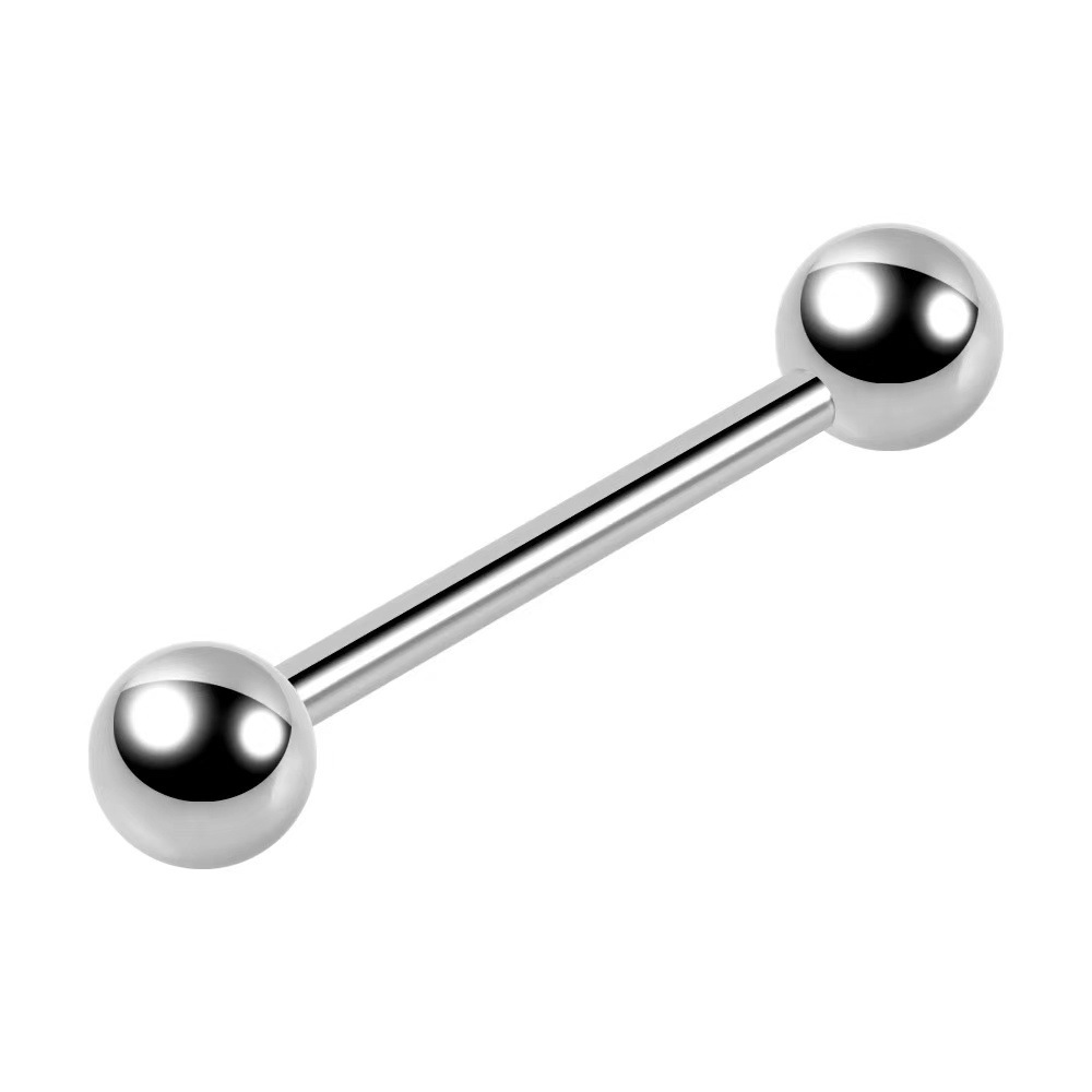 G23チタン1.6mm外歯ストレートダブルヘッドボール14gバーベルピアスチタン合金ピアスアクセサリー
